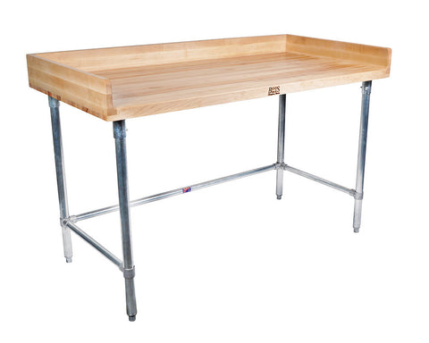  John Boos Maple Wood Top Work Table with Adjustable