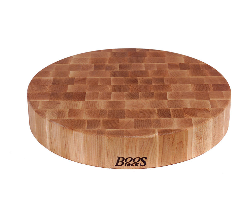 Maple Round Chopping Block, Reversible, End Grain, 3″ Thick (CCB Series) -  John Boos & Co